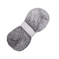 a grey ball of yarn on a black background